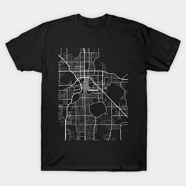 Lakeland Florida Map | Map Of Lakeland Florida | Lakeland Map T-Shirt by benayache